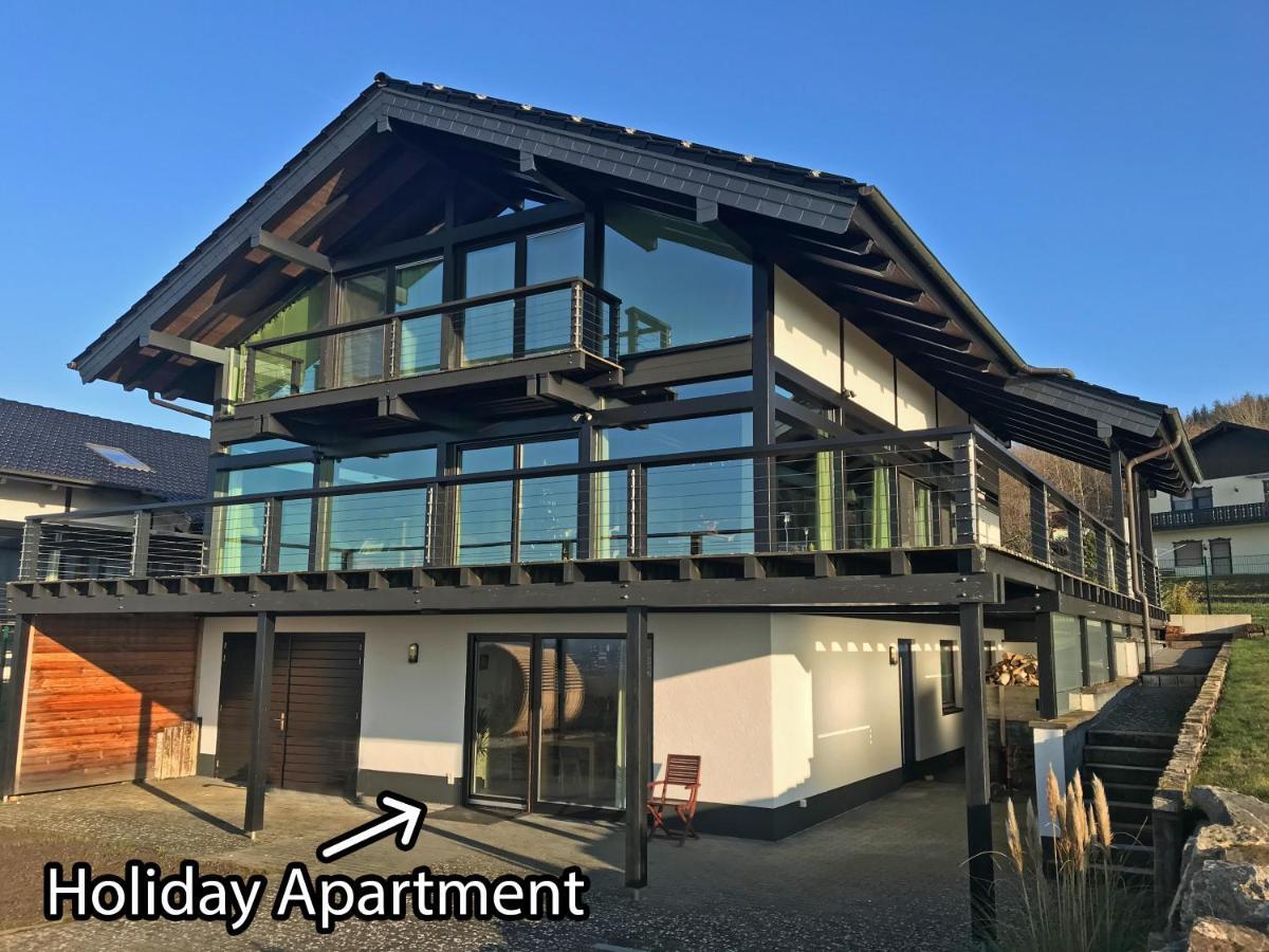 Hunsrueck Valley View Apartment With Cedar Sauna Bruschied Exteriör bild